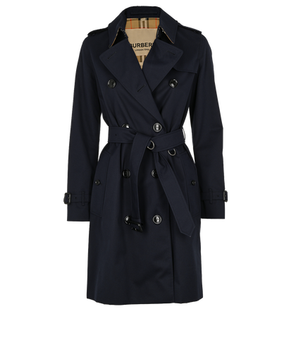 Burberry Kensington Trench Coat, £850, Clothing, Navy, Cotton, Front view