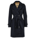 Burberry Kensington Trench Coat, £850, Clothing, Navy, Cotton, Front view
