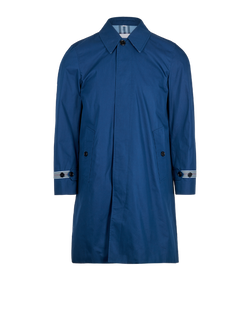 Burberry Fisherman Trench Coat, Mens, Cotton, Blue, Sz M, 3*