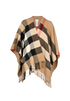 Burberry Check Cape, &pound;375, Clothing, Beige/Black/Red, Wool, Front view