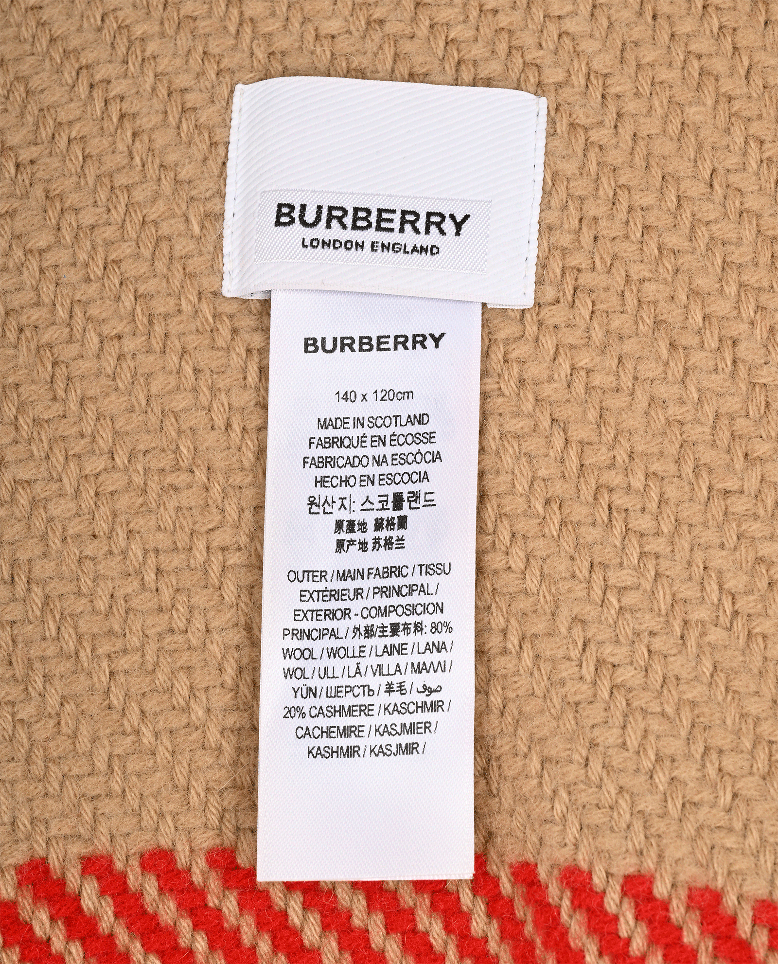 Burberry Check Cape, &pound;375, Clothing, Beige/Black/Red, Wool, Other view