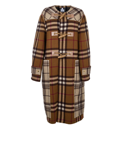 Burberry Plaid Duffle Coat, front view