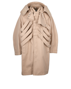 Burberry Strap-Detail Trench Coat, Mens, Cotton, Beige, Sz L, 3*