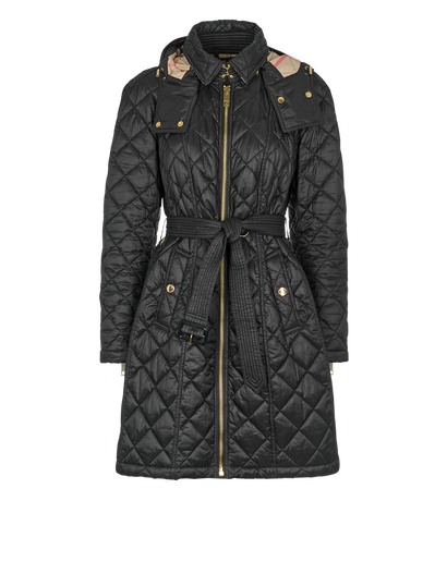 Burberry Quilted Midi Puffer, front view