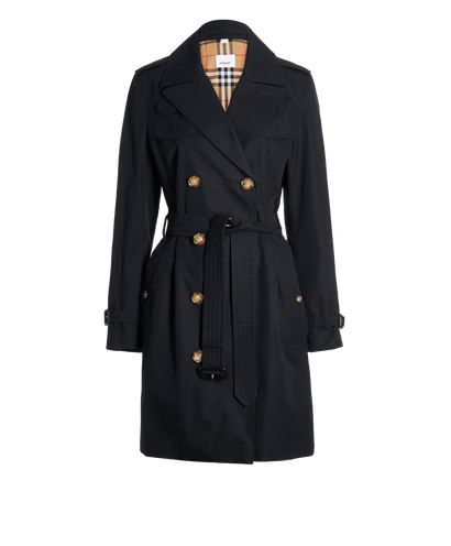 Burberry The Islington Trench, &pound;850, Clothing, Black, Cotton, Front view