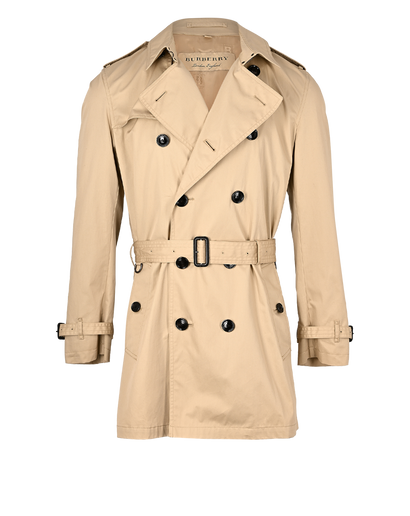 Burberry Britton Short Trench Coat, &pound;650, Clothing, Beige, Cotton, Front view