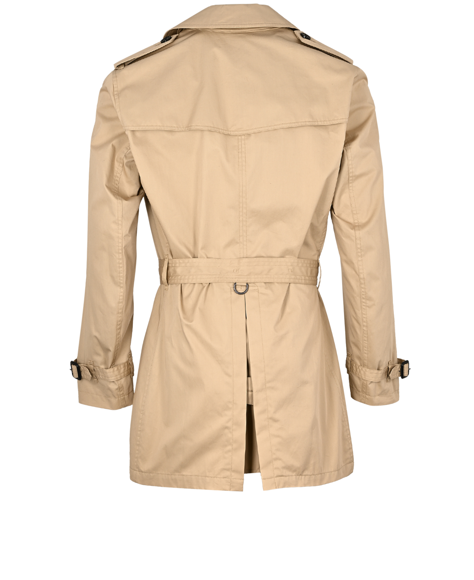 Burberry Britton Short Trench Coat, &pound;650, Clothing, Beige, Cotton, Back view