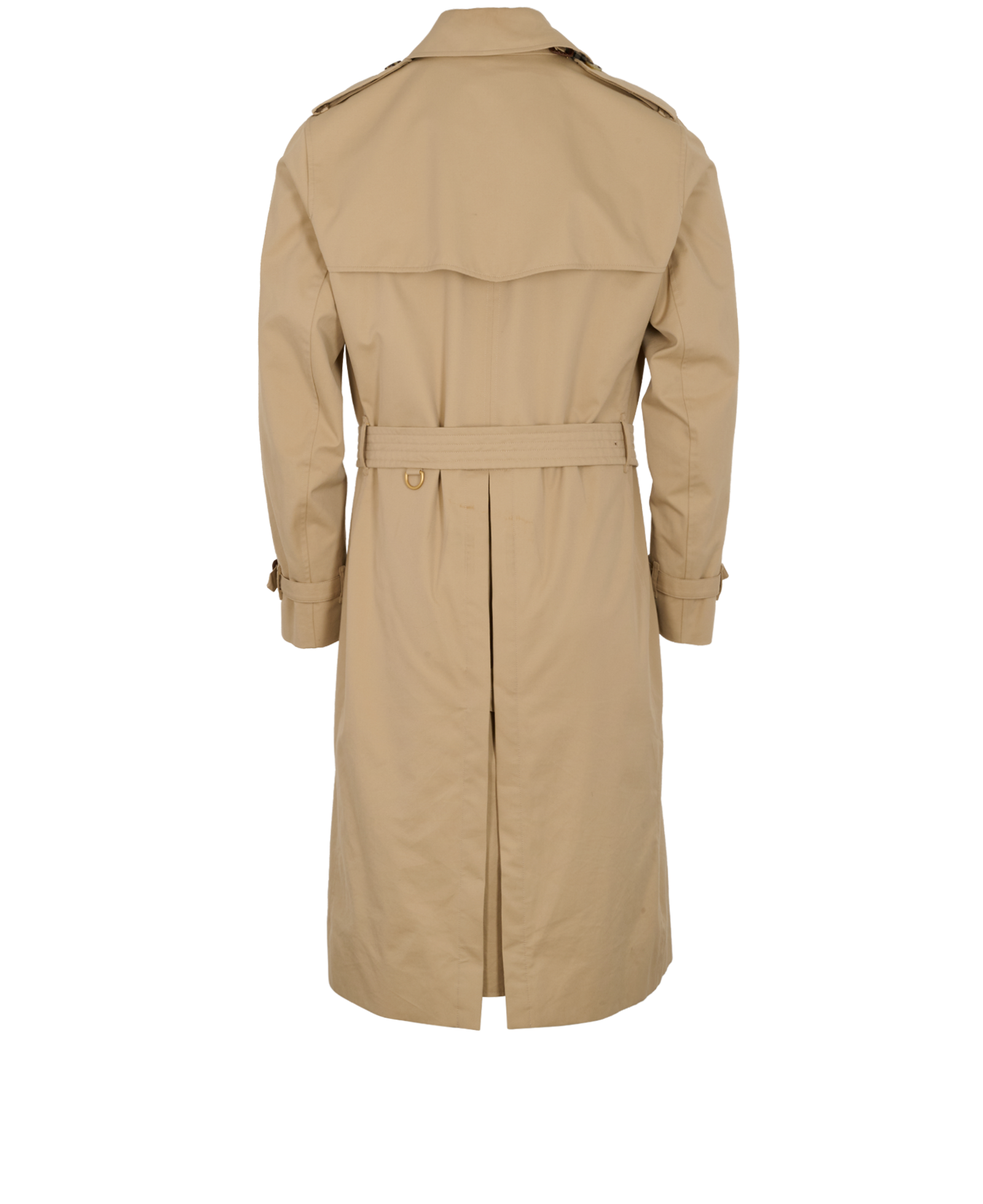 Burberry Kensington Trench Coat, &pound;695, Clothing, Beige, Cotton, Back view