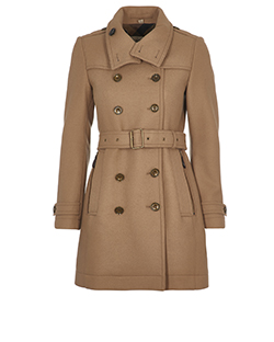 Burberry Trench Style Coat, Wool Mix, Camel, 6, 4*   