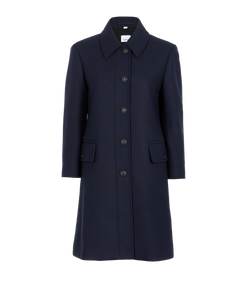 Burberry TB Buttoned Coat, Wool, Navy, UK 12, 2*