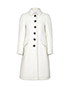 Burberry Button Coat, front view