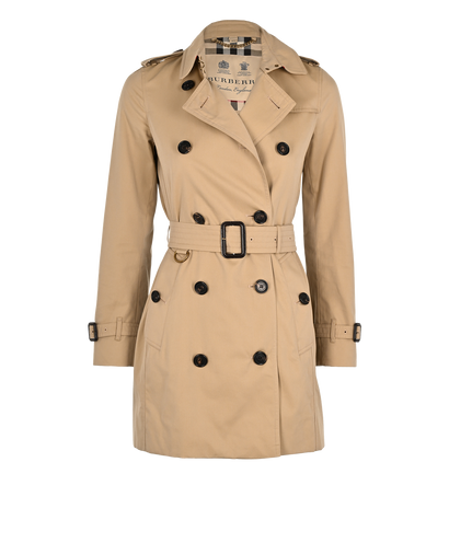 Burberry Kensington Trench Coat, &pound;495, Clothing, Beige, Cotton, Front view