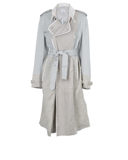 Burberry Trench Coat, Mens, Linen, Grey, Sz XL, 2*
