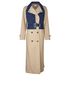 Burberry Denim Insert Double Breasted Trench Coat, front view