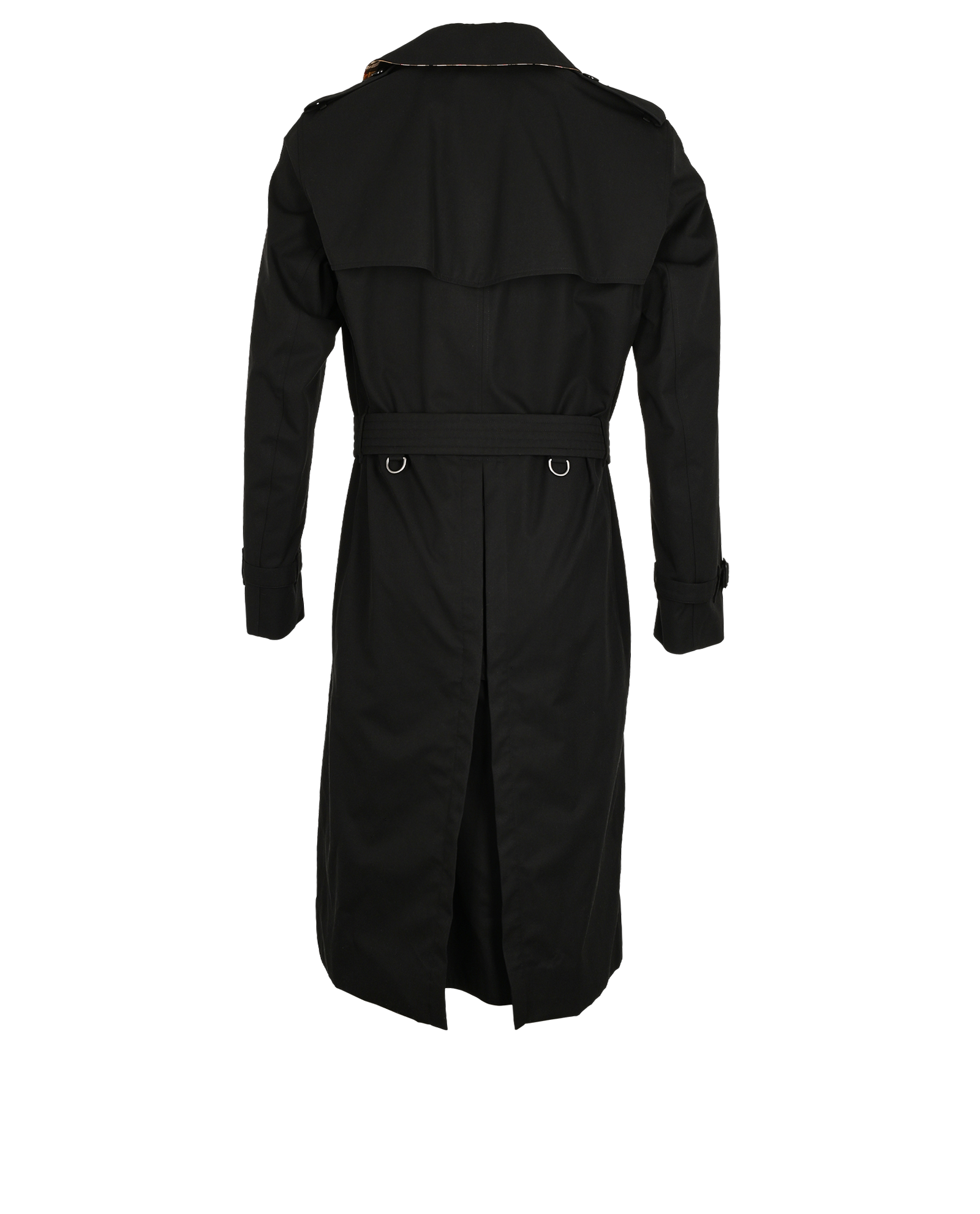 Burberry Chelsea Trench Coat, &pound;795, Clothing, Black, Cotton, Back view