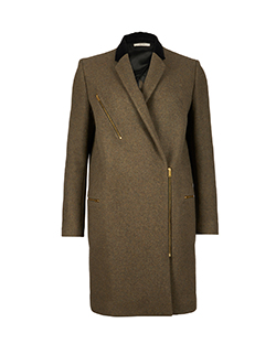 Celine Oversized Coat, Wool, Khaki, UK 12