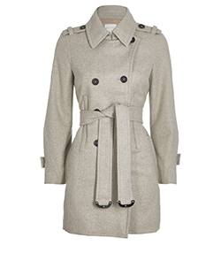Celine Double Breasted Coat, wool/nylon, grey, 10, 3*