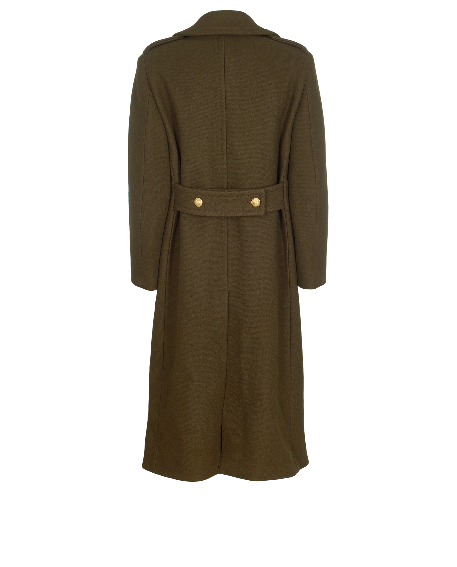 Celine Military Coat, &pound;1,100, Clothing, Khaki, Polyester (Polymer)/Wool, Back view