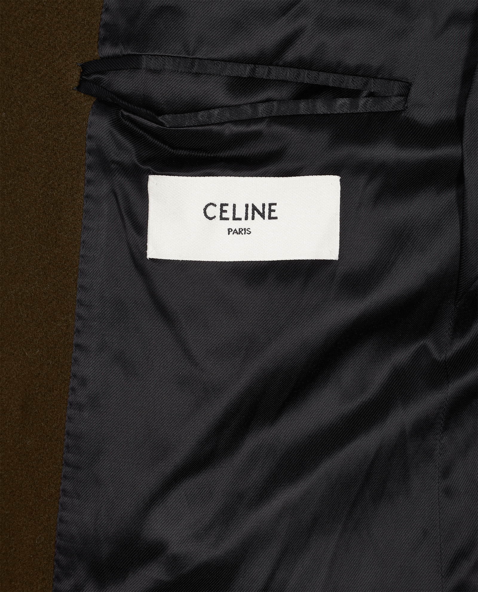 Celine Military Coat, &pound;1,100, Clothing, Khaki, Polyester (Polymer)/Wool, Other view