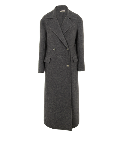Celine Double Breasted Coat, &pound;850, Clothing, Grey, Wool, Front view