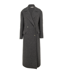 Celine Double Breasted Coat, Wool, Grey, UK8, 3*