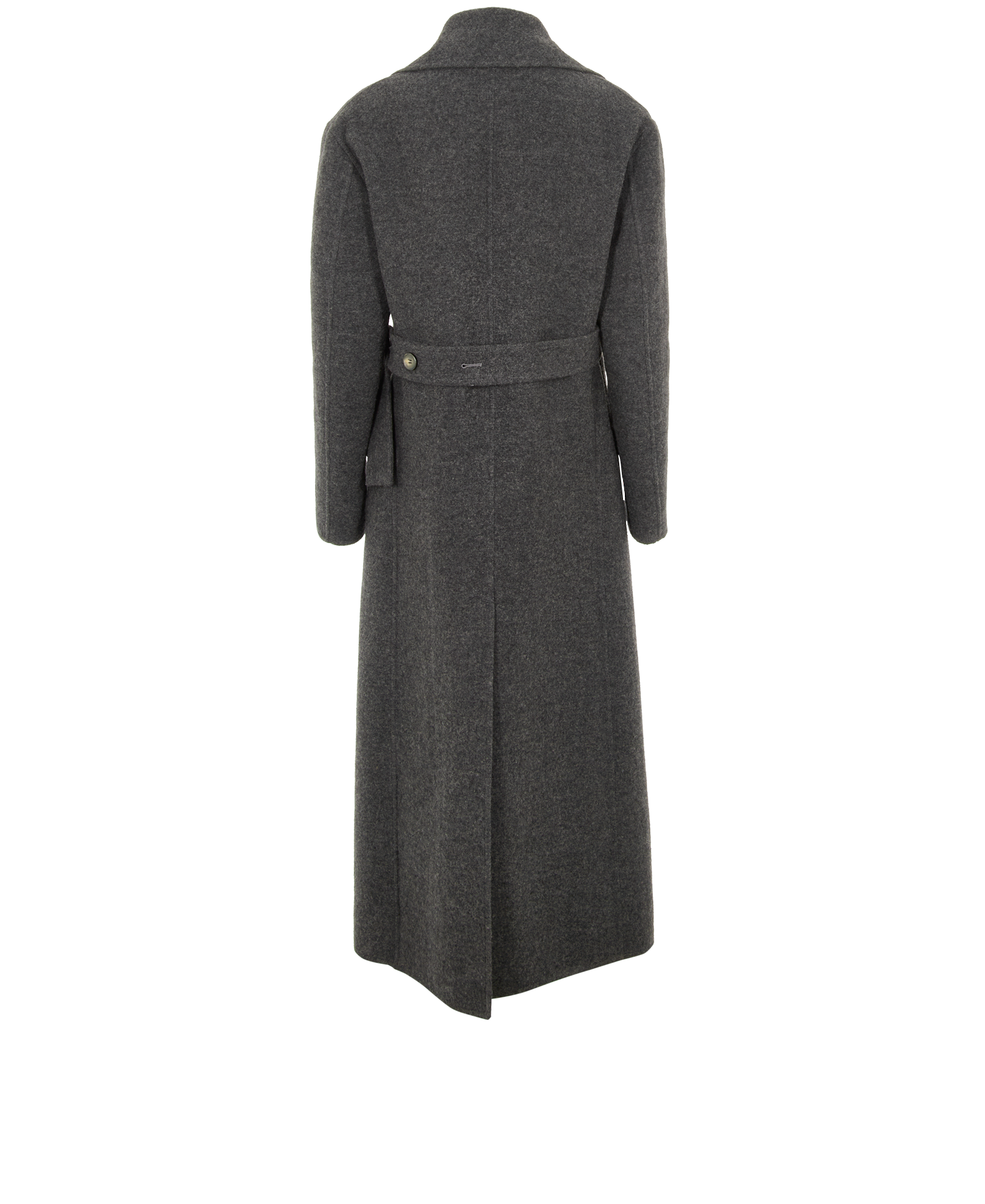 Celine Double Breasted Coat, &pound;850, Clothing, Grey, Wool, Back view
