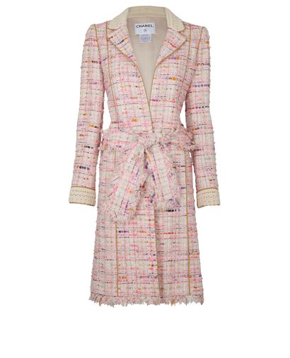 Chanel Tweed Long Coat, front view