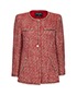 Chanel Red Tweed Jacket, front view