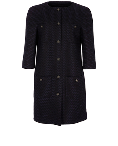 Chanel Tweed Midi Coat, front view