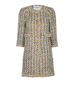 Chanel 2018 Paris-Greece Fantasy Tweed Coat, Nylon/Cotton, Multi, UK6, 3*