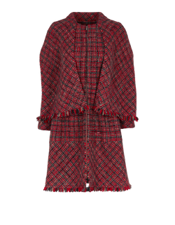 Chanel Scarf Detail Coat, Wool, Red, UK6, 2*
