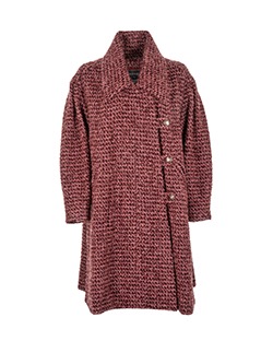 Chanel Oversized Coat, Boucle Wool, Purple, UK 12