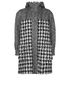 Chanel 2016 Hooded Houndstooth Coat, &pound;1,755, Clothing, Black/Grey, Acrylic Plastic, Front view
