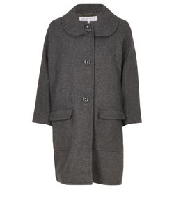 See By Chloé Collared Coat, Wool, Grey, UK12, 3*