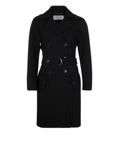 Chloé Double Breasted Belted Coat, front view