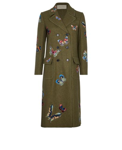 Chloe Butterfly Embroidered Coat, front view