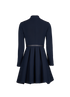 Christian Dior Midi Belted Coat, &pound;850, Clothing, Navy, Wool, Back view