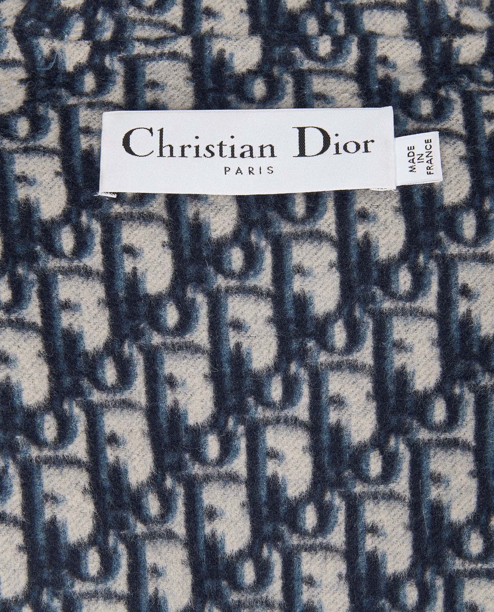 Christian Dior Belted Hood Coat, &pound;1,500, Clothing, Beige/Navy, Wool, Other view