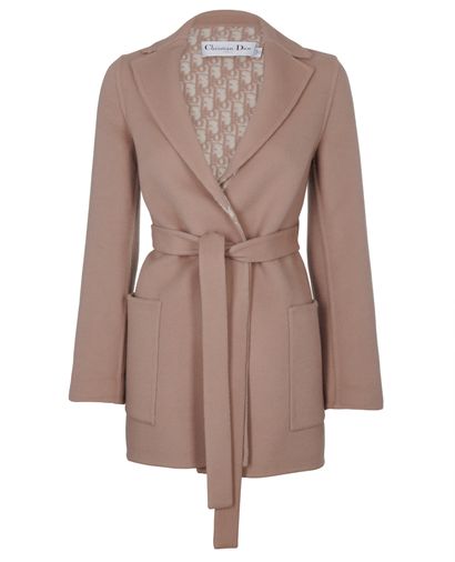 Dior Rose Des Vents Coat, &pound;1,500, Clothing, Pink, Wool, Front view