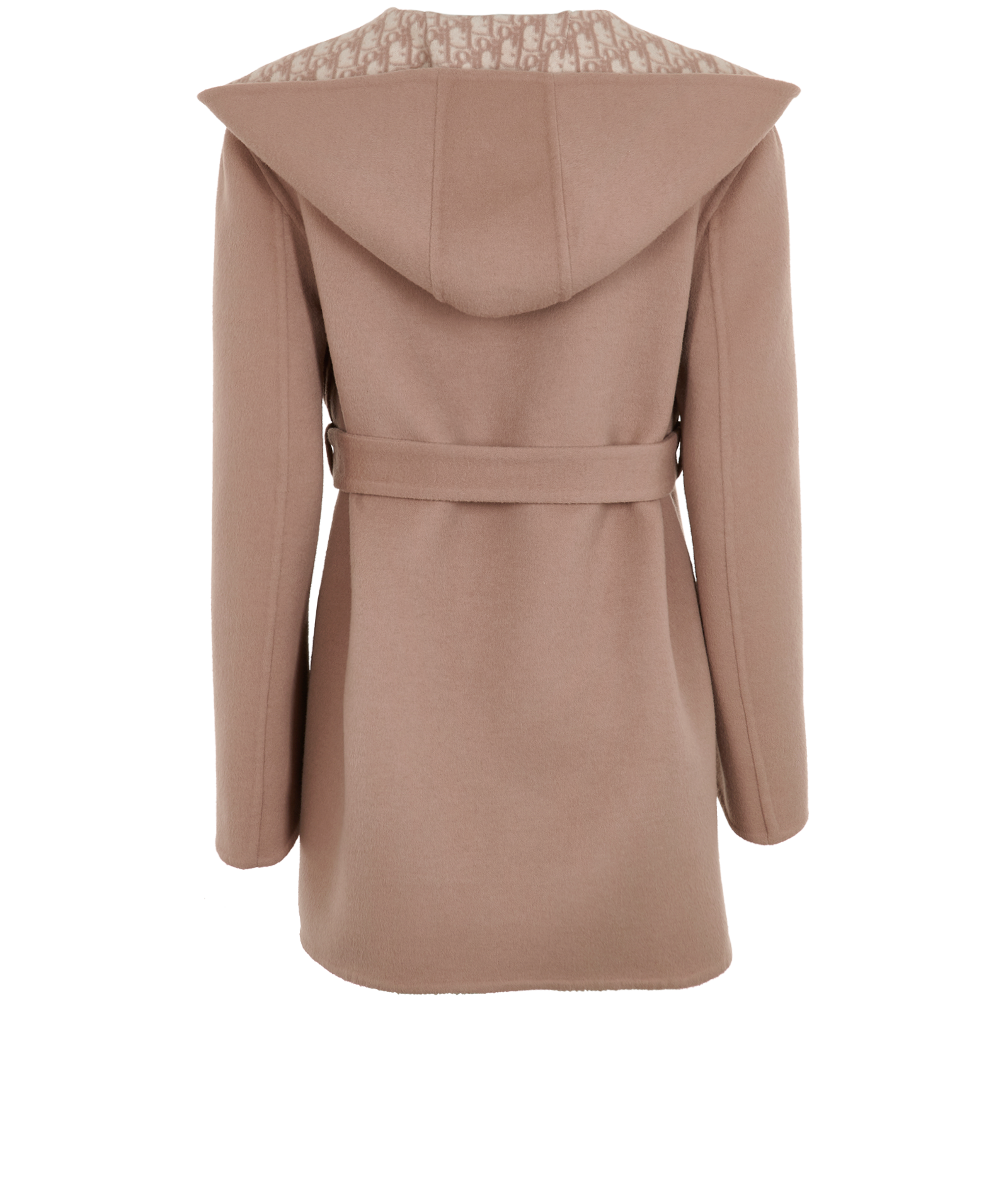 Christian Dior Cropped Coat With Hood & Belt, &pound;1,900, Clothing, Pink, Silk/Wool, Back view