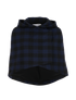 Christian Dior Check Hooded Short Cape, &pound;350, Clothing, Black/Blue, Wool, Front view