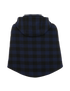 Christian Dior Check Hooded Short Cape, &pound;350, Clothing, Black/Blue, Wool, Back view