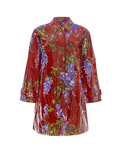 Dolce & Gabbana Wisteria Printed Raincoat, front view