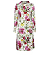 Dolce Gabbana Floral Trench Dress Coat, front view