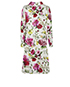 Dolce Gabbana Floral Trench Dress Coat, back view