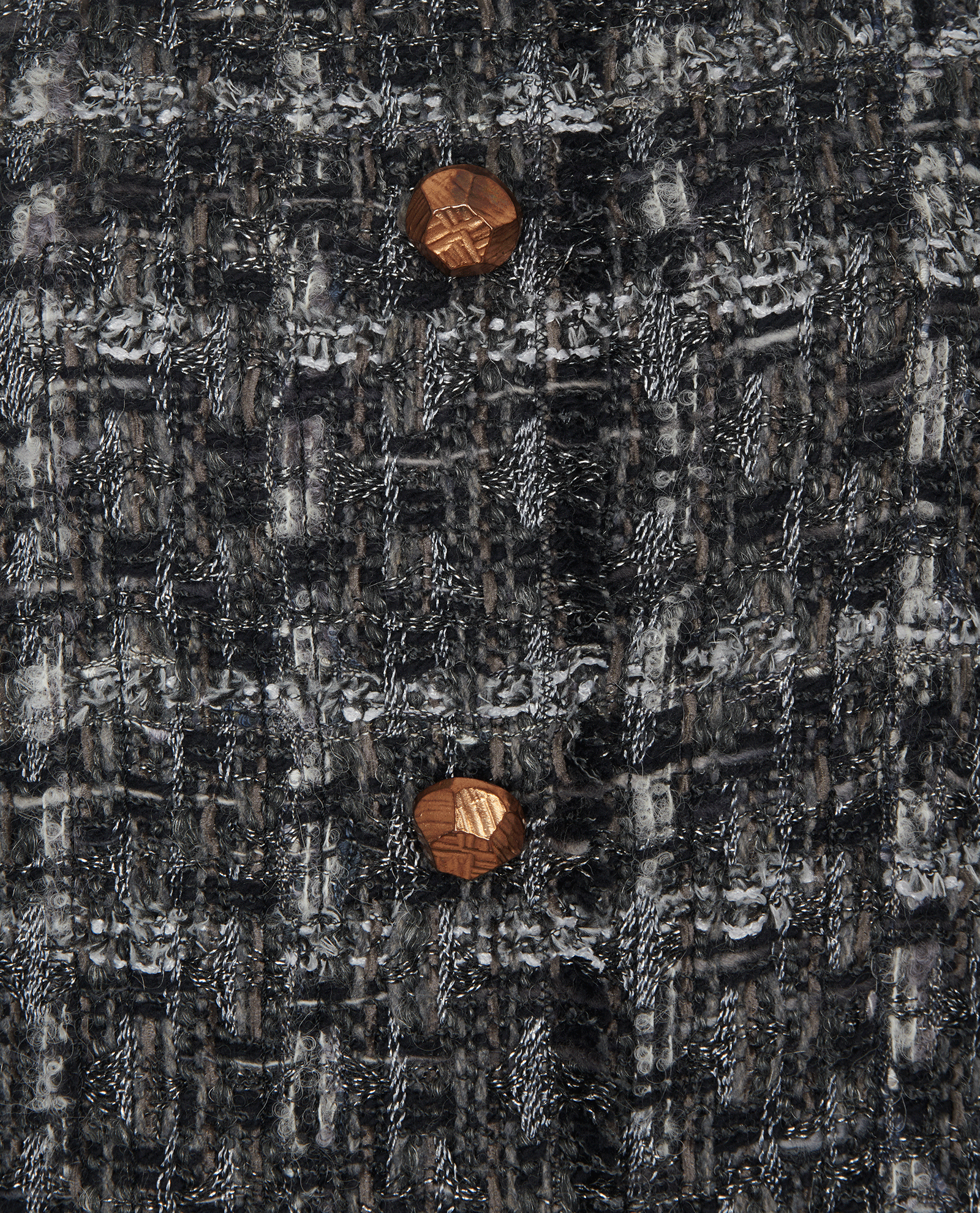 Dolce & Gabbana Tweed Coat, &pound;280, Clothing, Black/Grey, Polyester (Polymer)/Tweed/Wool, Other view