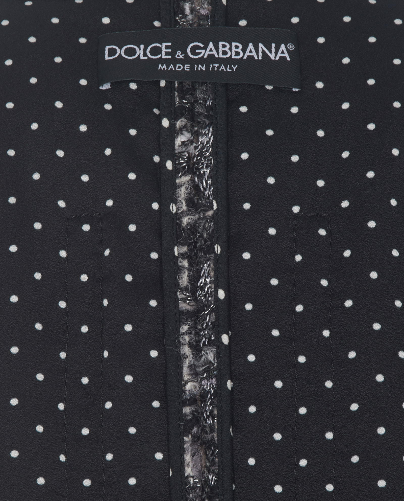 Dolce & Gabbana Tweed Coat, &pound;280, Clothing, Black/Grey, Polyester (Polymer)/Tweed/Wool, Other view