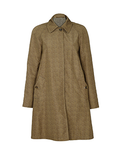 Etro Wool Lined Raincoat, Wool, Brown, Grey, UK 14