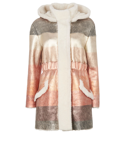 Fendi Hooded Sheepskin Coat, front view
