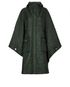 Ganni Recycled Ripstop Quilted Hooded Cape Coat, front view